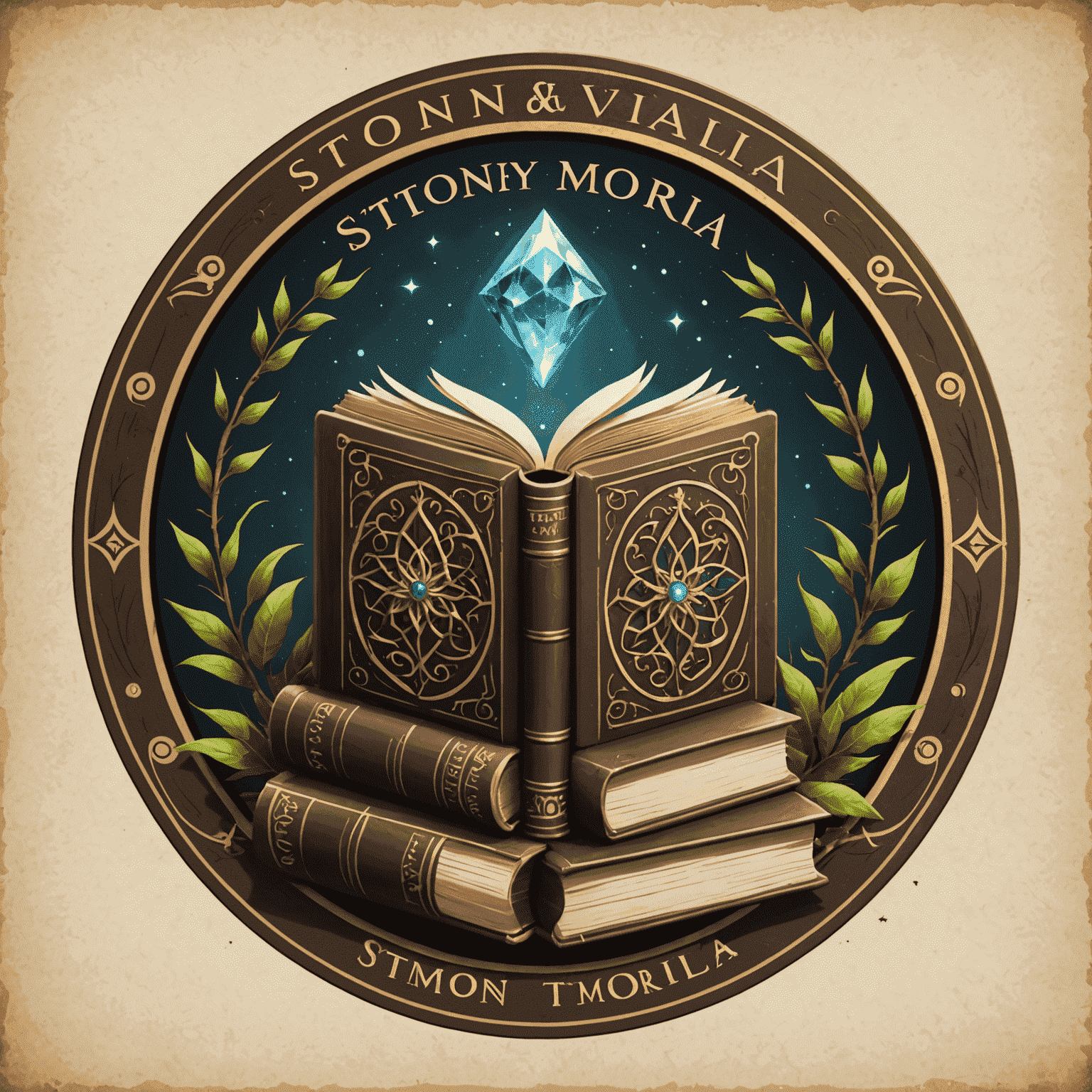 Logotipo da StoneyValmoria com elementos que representam Simone Tebet e livros