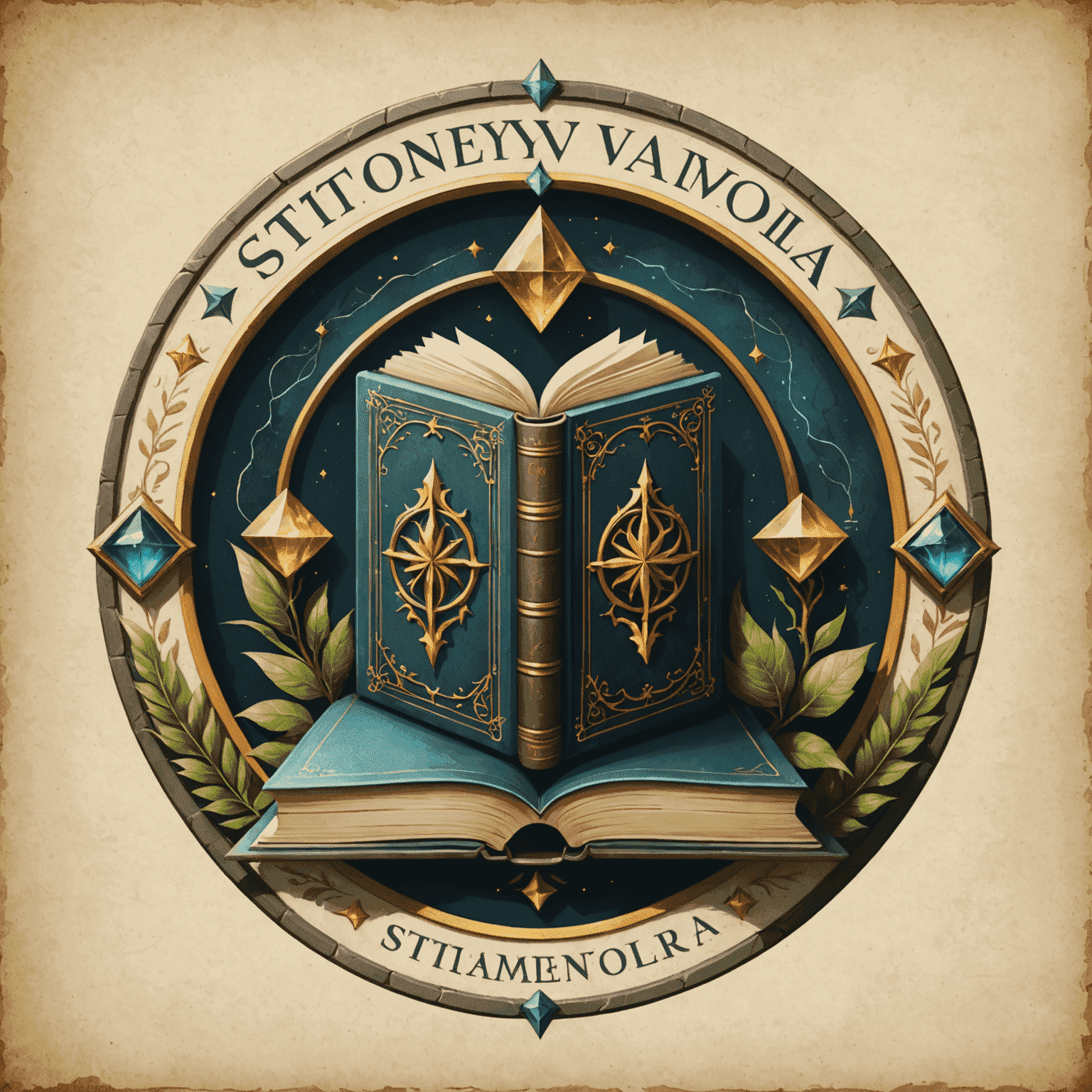 Logotipo da StoneyValmoria com elementos que representam Simone Tebet e livros